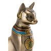 Top Collection 8" H Egyptian Cat Goddess Bastet Figurine. Authentic Replica to Honor Your Beloved Feline. Bronze Powder Mixed with Resin - Bronze Finish with Color Accents.