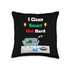 Robot mop funny clean smart too lazy for housework quote Throw Pillow