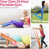 6.9FT Blue Orange Black Exercise Band Set with Different Resistance Levels