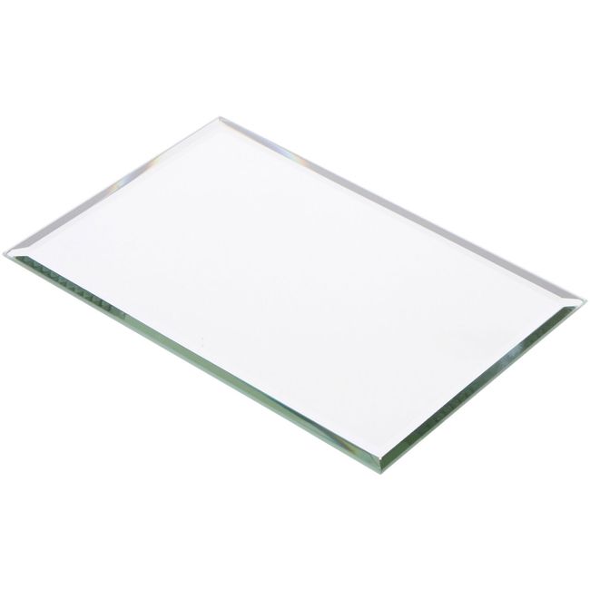 Plymor Rectangle 3mm Beveled Glass Mirror, 4 inch x 6 inch (Pack of 6)