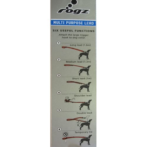 Rogz Snake Multipurpose Lead Reflective, Turquoise