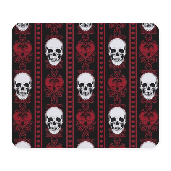 CafePress Baroque Skull Stripe Pattern Red Mousepad Non-slip Rubber Gaming Mousepad