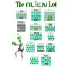 100 PACK  GREEN ALIENS SOLID 125125 Apple Zip Baggies 1.25X1.25" POLYBAGS