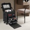 Makeup Train Case Professional Rolling Cosmetic Case with Drawers Travel Trolley