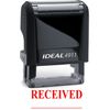 RECEIVED text with Blank Line on IDEAL 4911 Self-inking Rubber Stamp, RED INK