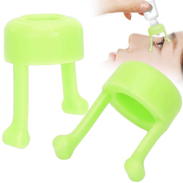2pcs Portable Eye Drop Bottle Auxiliary Stand, Eye Drop Guide,Eyedrop Bottle Dispenserm,Suitable with Most Eye,Help Aim Most Eyedrop Bottles (Green)