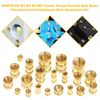 Faankiton 450PCS Threaded Insert Knurled Nuts, M2 M3 M4 M5 M6 Knurled Brass Nuts, Brass Insert Nuts, Female Threaded Internal Press-in Insert Nuts, 15 Sizes Insert Embedment Nuts for 3D Printer
