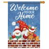 Santa Gnome and Friends House Flag