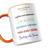 Personalised Emoji 11oz Mug Featuring Thumbs Up Medium Skin Tone Orange