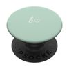 White Initial Letter B Heart Minimalist Green PopSockets Swappable PopGrip