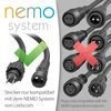 ledscom.de 3-way distributor for IP44 plug-in system NEMO, 1m, black, 2 pcs.