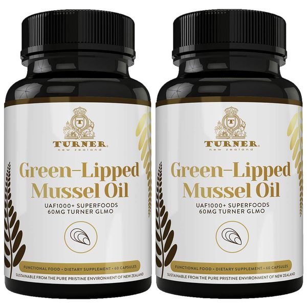 Green Lipped Mussel Oil Capsules, Powerful Omega-3, Made in New Zealand, UAF1000+, Joint Relief Supplement, Heart Support, Immunity, No Fishy Aftertaste, 450mg, 2-Pack, 120 Softgels