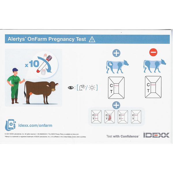 IDEXX Alertys OnFarm Cow Pregnancy Test, Complete kit - Bovine (Cattle)