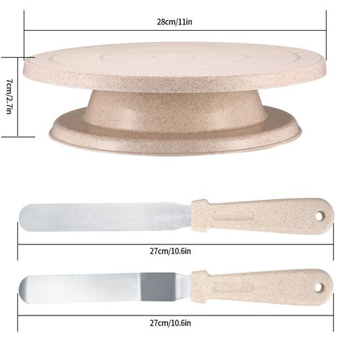 Cake Decorating Kits, Rotating Cake Turntable Tools, Cake Decorating Plates, Cake Decorate Stand Supplies Kits, with Cake Scrappers, Spatulas, Cake Piping Bags and Piping Tips