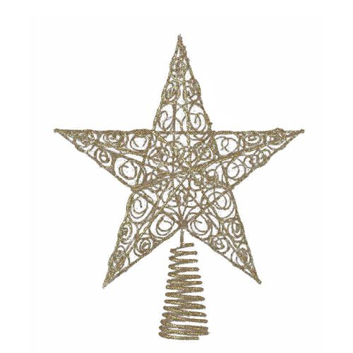 Kurt Adler Star Treetop, 10-Inch Gold