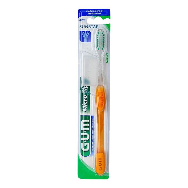 Gum Micro Tip Toothbrush Compact Medium Toothbrush Pack of 1