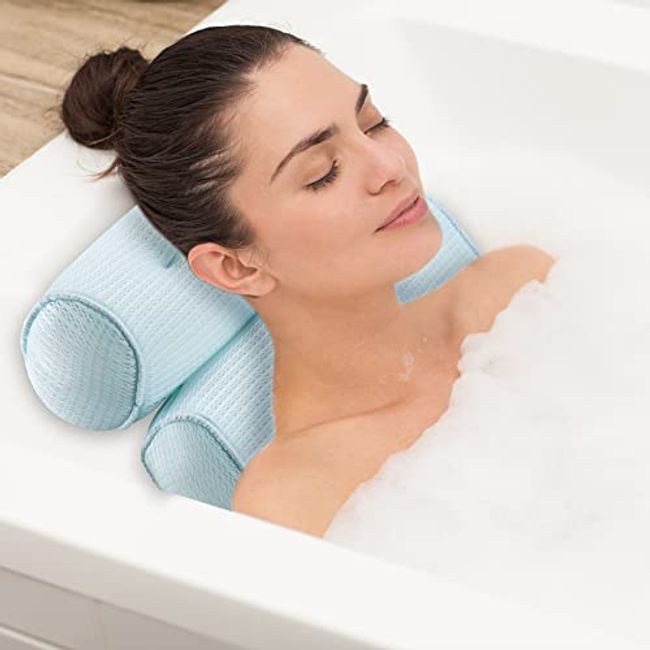 Idle Hippo Bath Pillow Bathtub Spa Pillow with 6 Upgraded Non-Slip