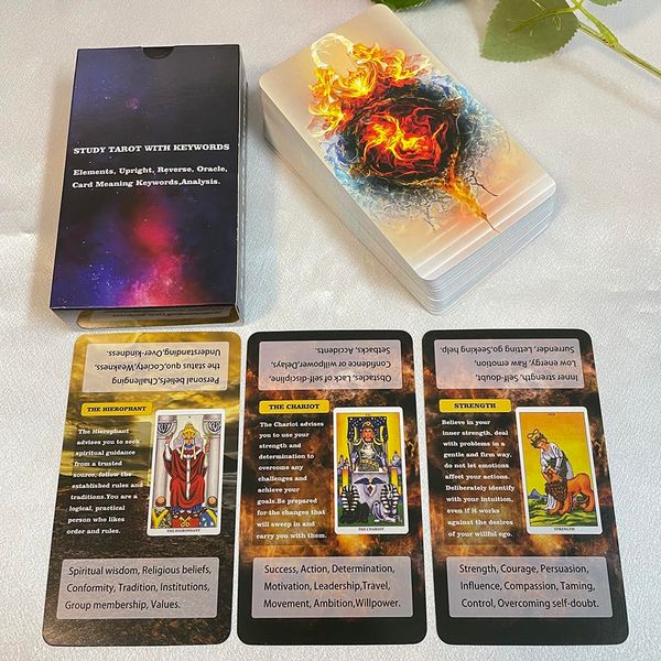 ZHQGYN Tarot Cards Set，Tarot Cards for Beginners,Tarot Cards with Guide Book,Tarot Cards with Meanings on Them