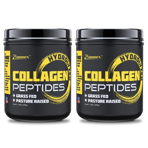 (2Pack)Hydrolyzed Collagen Peptides Powder Unflavored Collagen Protein Grass-Fed