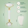 YLTNEUQER Jade Roller Gua Sha Set - Skin Care Set, Natural Beauty Skin Care Tools, Face Roller Massager for Face, Neck, and Eye Treatment (White)
