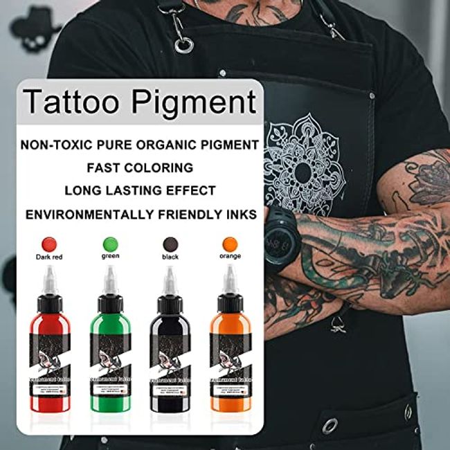 Baodeli Tattoo Ink 1oz/Bottle Professional Black Tattoo Ink Permanent - Art Tattoo - Super Black - Tattoo Supplies