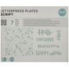 We R Memory Keepers Printing Plate Letter Press-Script Set (7 Piece)
