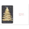 doodlecards Someone Special Christmas Card Abstract Gold Tree Medium Size with Plain Envelope
