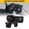 Waterproof Phone USB Motorcycle Power Charger Voltmeter Cigarette Lighter Socket