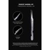 Crystal Lashes Tweezers Model 07 Silver Pack of 45
