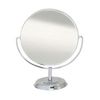 Merry No.5860 Tabletop Mirror, Round, Double Sided Magnifier, Approx. 2x Size, Silver, Body: 7.8 x 6.8 x 3.4 inches (198 x 173 x 87 mm), Mirror Surface: φ5.7 inches (145 mm)