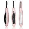 Heated Eyelash Curler, Portable Heated Lash Curler 24H Long Lasting Intelligent Power Off Electric Heated Eyelash Curler, Rechargeable Quick Heating Eyelash Curlers with Eyelash Comb for Makeup-Pink