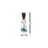 9ct White Gold Blue Topaz Teardrop Pendant without chain