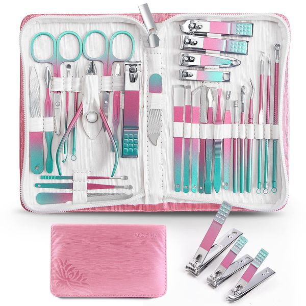 Nail Clippers Set, 30 Pieces, Grooming Set, Manicure Set, Nail Care Set, Multi-functional, Stainless Steel, Portable, Convenient and Dedicated Storage Case Included