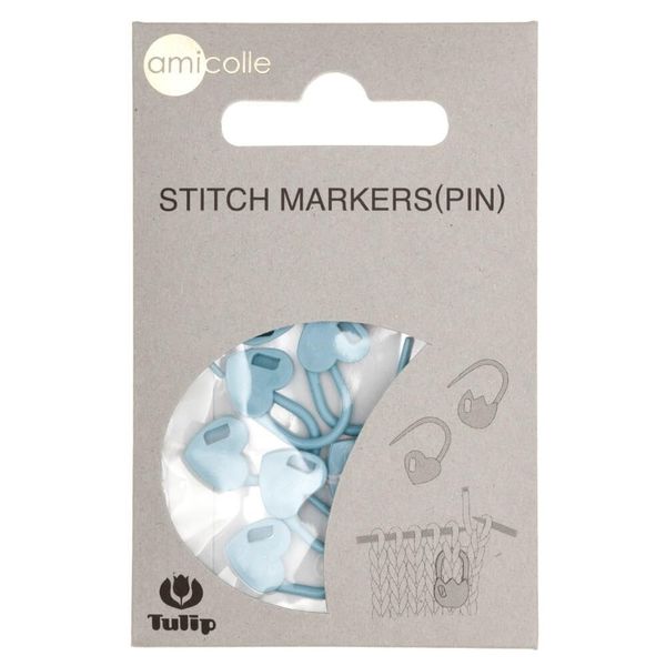 Tulip Stitch Markers, Blue, One Size