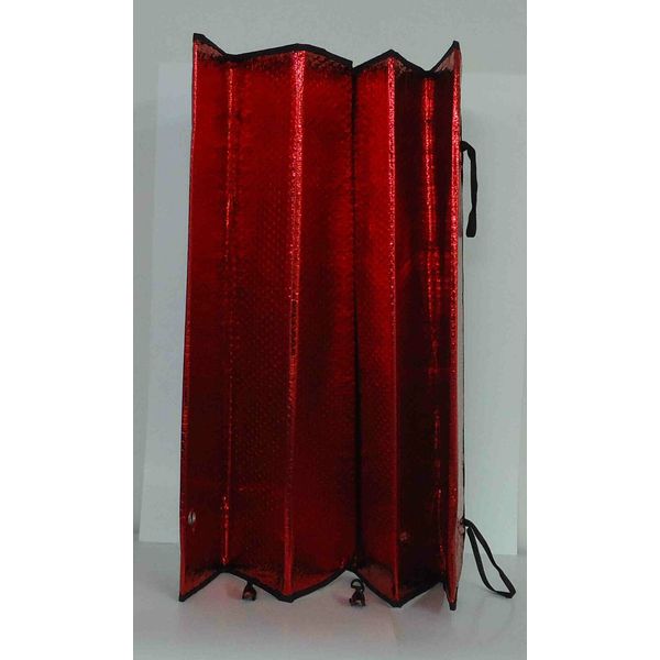 Red Jumbo Metallic Wind Shield Sun Visor/Reflecti