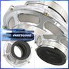 Universal 2.75" 70mm Cold Air Intake Flow Bypass Valve Filter Pipe Piping Silver