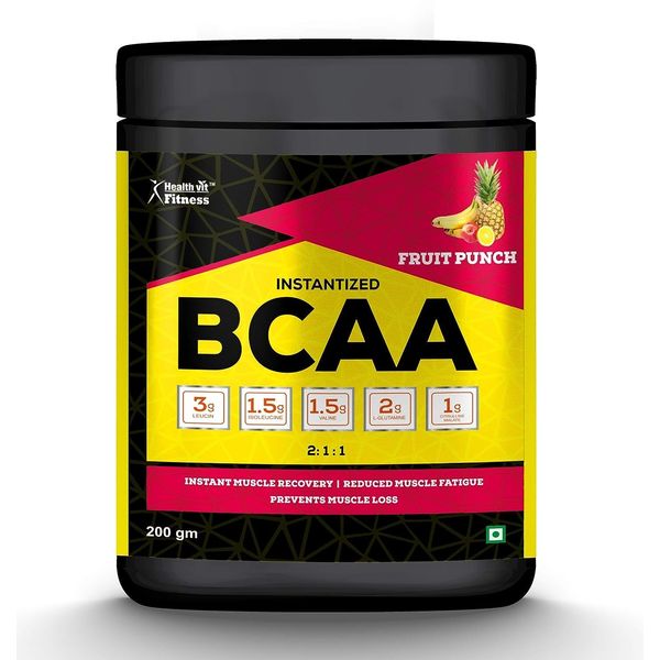 Healthvit Fitness BCAA for Workout (Pineapple Flavor) 200gm