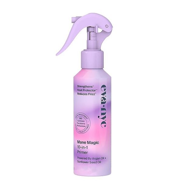 EVA·NYC Mane Magic 10-in-1 Primer, Heat Protectant for Hair, Strengthening and Nourishing Hair Products, Infused with Sunflower Seed and Argan Oil for Hair, Sulfate, Paraben & Phthalate Free 16 FL OZ