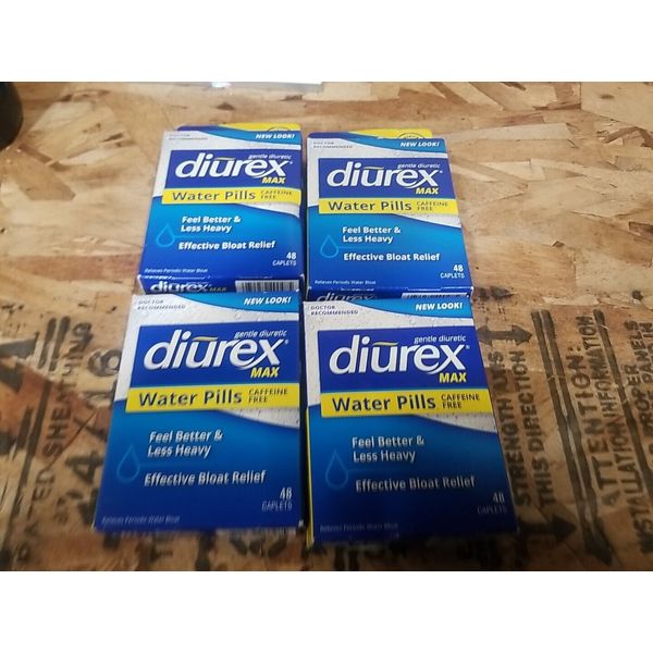 Lot Of 4 Maximum Strength Caffeine-Free Diuretic Water Pills- Feel Better