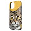 Tabby Cat Striped Cat Cute Illustration Case for iPhone 15