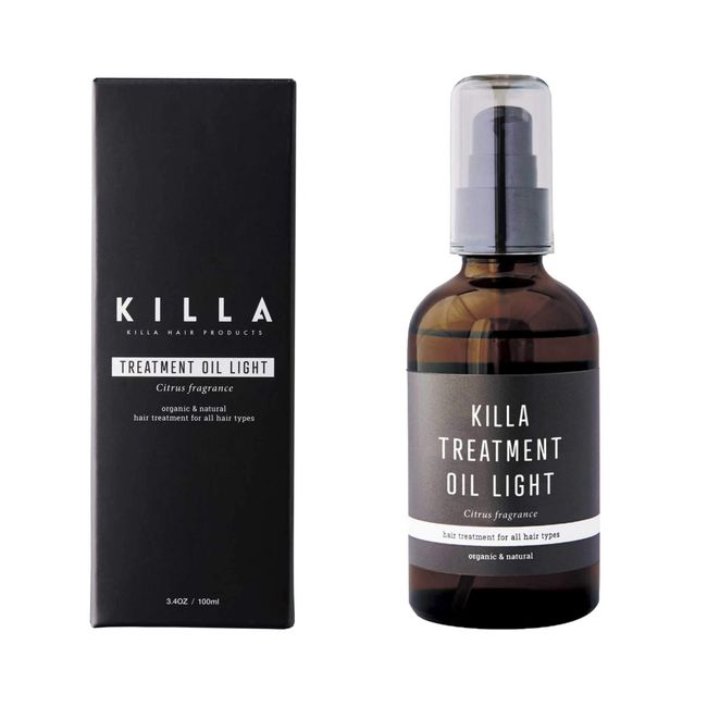 KILLA Kira Treatment Oil Light, 3.4 fl oz (100 ml), Smooth Type, Citrus Scent, Argan Oil, Non-Rinsing Treatment, Outbust Treatment