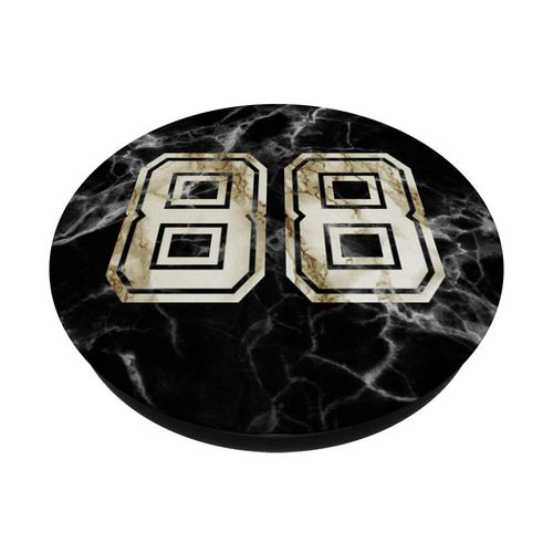 Number 88 Brown Black - Basketball Football Soccer Baseball PopSockets Grip and Stand for Phones and Tablets