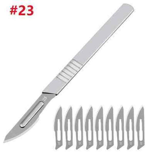 20 Surgical Blades with 2x Scalpel Knife Handle Medical Dental Tools #23 #11