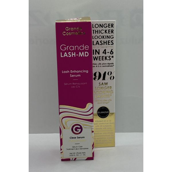 NEW NIB Grande Cosmetics GrandeLASH-MD Lash Enhancing Serum Travel 1ml/0.03oz