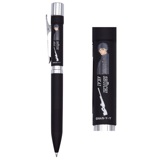 Detective Conan Taniever Stamp Pen 4F Metal Ballpoint Pen with Hanko Shuichi Akai Black