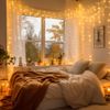 66Ft 200 LED String Light, Warm White Light Clear Wire, 8 Modes Waterproof Decor