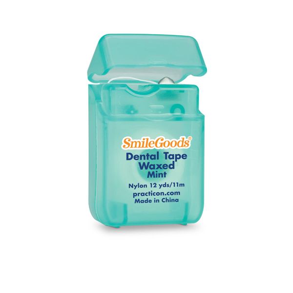 Practicon 7045208 SmileGoods Mint Waxed Dental Tape (Pack of 72)