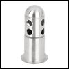 Hihaha 60mm Universal Motorcycle Exhaust Pipe Baffle Can Silver Tone Durable Material