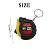 5 Pcs Retractable Mini Tape Measure Keychains with Slide Lock - Pocket Size, Random Color