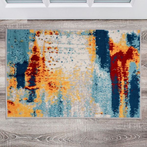 Rugshop Small Area Rug Bohemian Abstract Modern Rugs for Kitchen Doormat 2x3